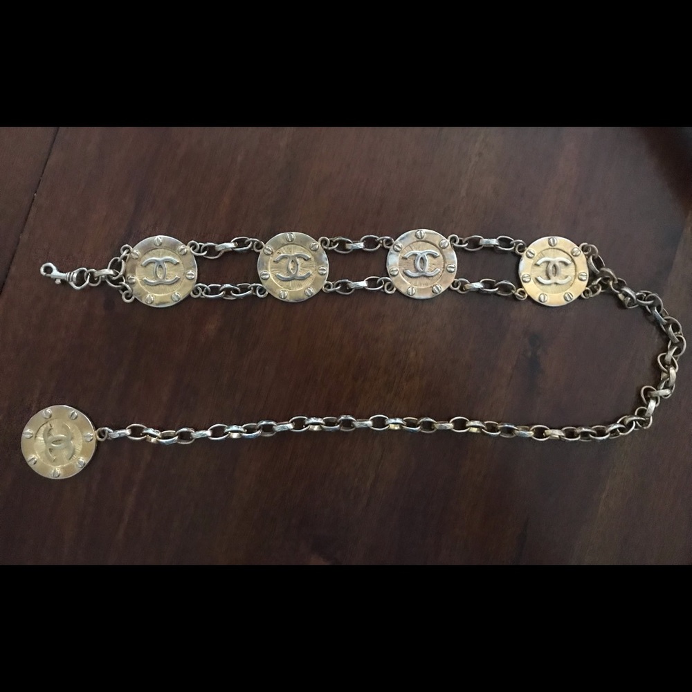 Vintage Chanel medallion link belt